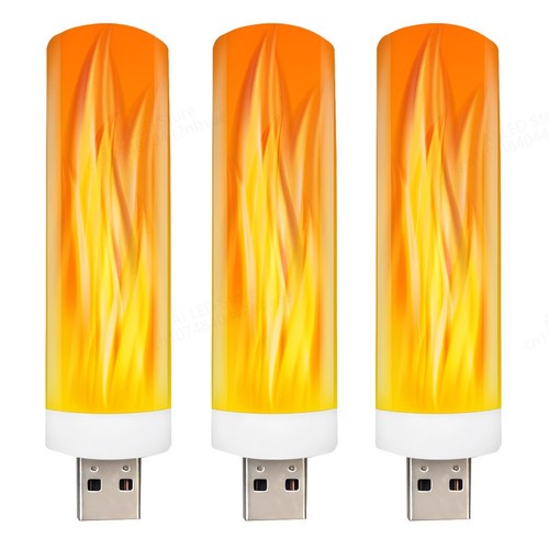 3pz lampadina led fiamma usb - led,